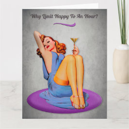 Cartão Feliz Hora Engraçado - Saudação Retroativa