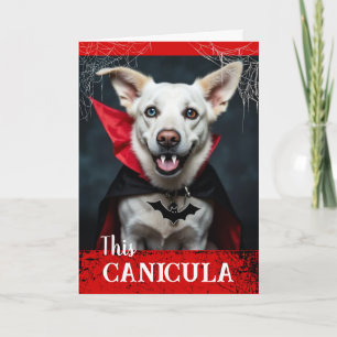 Cartão Feliz Howl-oween com Canícula Vampira