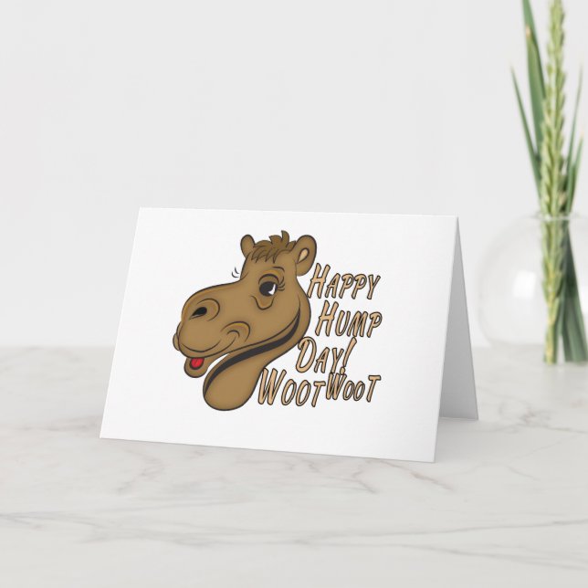 Cartão Feliz Hump Day Woot Woot (Frente)