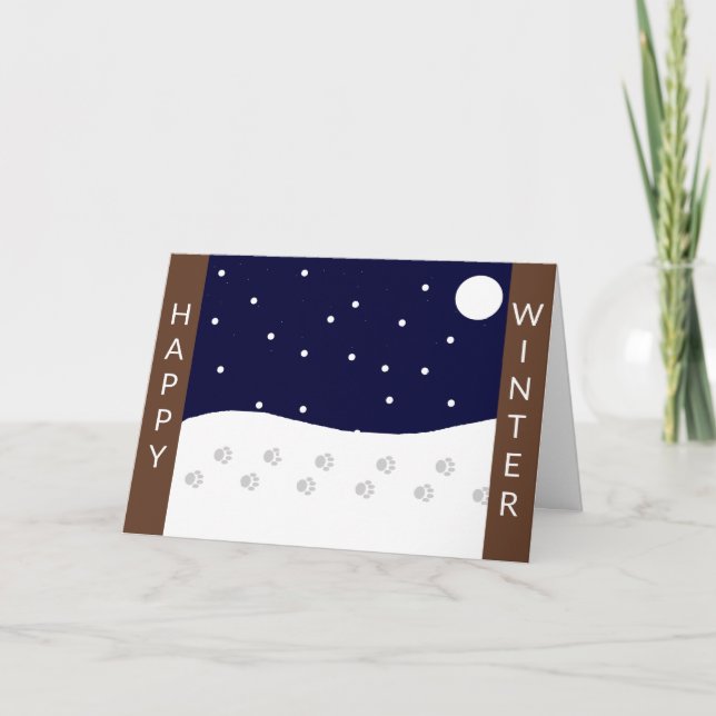 Cartão Feliz inverno Rural (Frente)