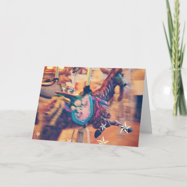 Cartão Feliz Ir Redonda De Cabra (Frente)