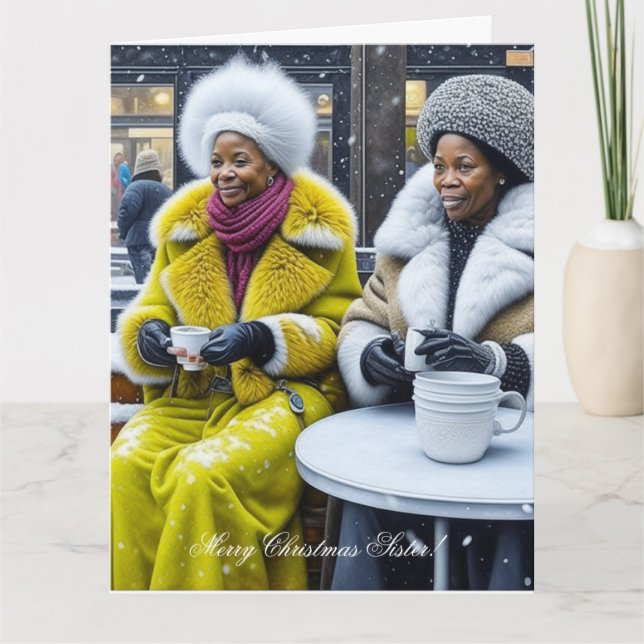 Cartão Feliz Irmã de Natal! (Frente)