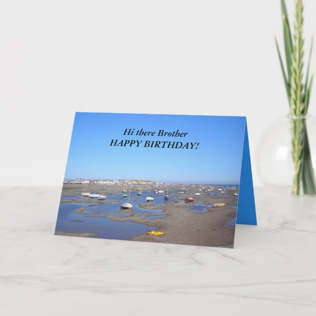 Cartão Feliz irmão de aniversário (Frente)