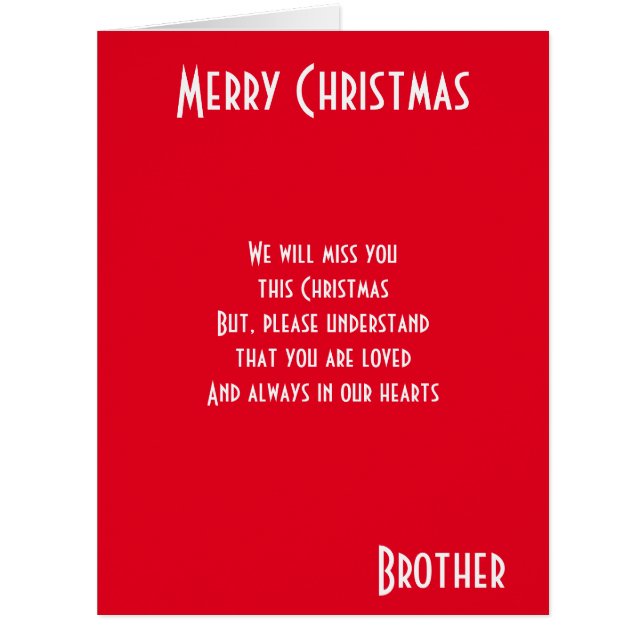 Cartão Feliz irmão de Natal (Frente)