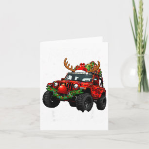 Cartão Feliz Jeepmas Luz Feia Rena Natal Divertido