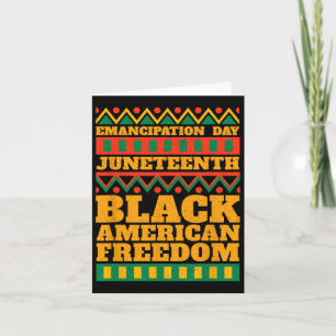Cartão Feliz Juneteenth 1865 Celebre o Dia da Emancipação