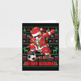Cartão Feliz Kickmas Natal Futebol Ball Ugly Youth Swe