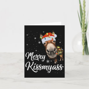 Cartão Feliz Kissmy Donkey Sarcastic Xmas Engraçado Pajam