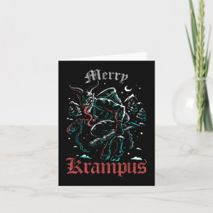 Cartão Feliz Krampus Natal Xmas Horror Ugly Mau Paj