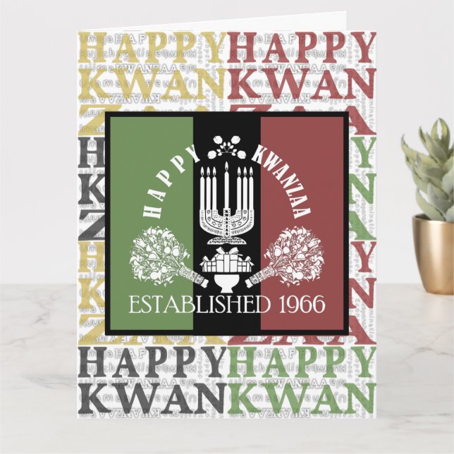 Cartão Feliz Kwanzaa (Planta pequena)