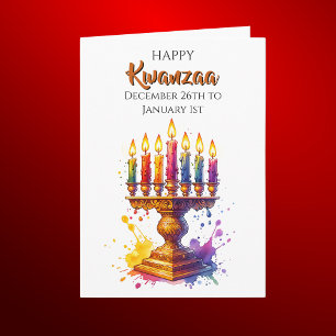Cartão Feliz Kwanzaa - 26 de dezembro a 1 de janeiro