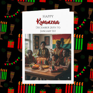 Cartão Feliz Kwanzaa - 26 de dezembro a 1 de janeiro