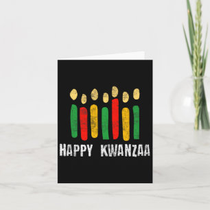 Cartão Feliz Kwanzaa Kinara Sete Princípios Velas Bandeja