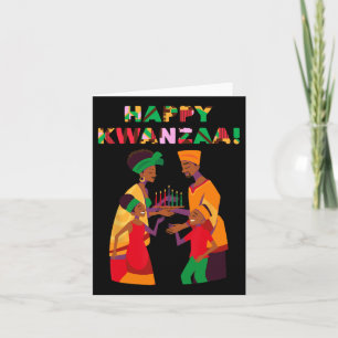 Cartão Feliz Kwanzaa Kinara-sete Velas Princípios De K