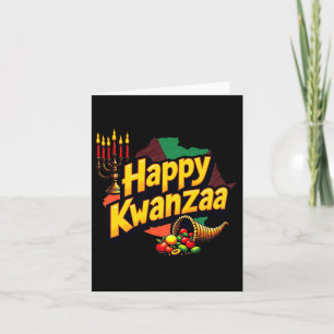 Cartão Feliz Kwanzaa Natal Feliz Kwanza Afro-Americano