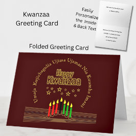 Cartão Feliz Kwanzaa Sete Princípios Saudação