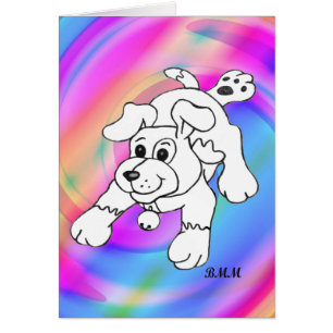 Cartão Feliz Lápis de Carvão Desenho Lineart