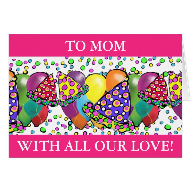 CARTÃO FELIZ MÃE DE ANIVERSÁRIO (Frente Horizontal)