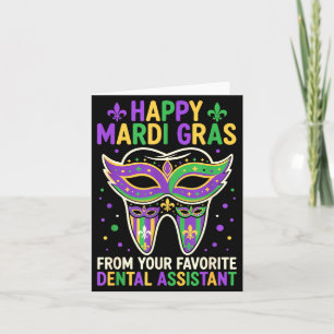 Cartão Feliz Mardi Gras da sua odontologia favorita insta