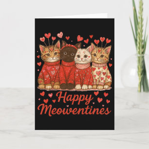 Cartão Feliz Meowentines Cute Dia dos Namorados Amante de