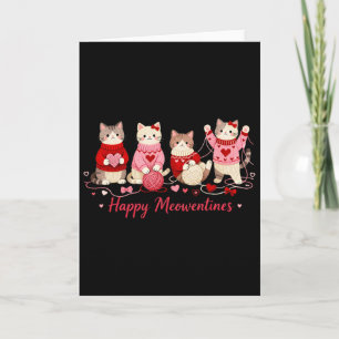 Cartão Feliz Meowentines Gato Fofo Amor de São Valentão C