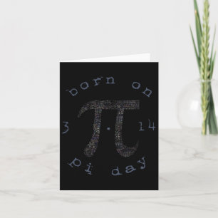 Cartão Feliz Nascer De Aniversário Do Pi Day Em 3.14