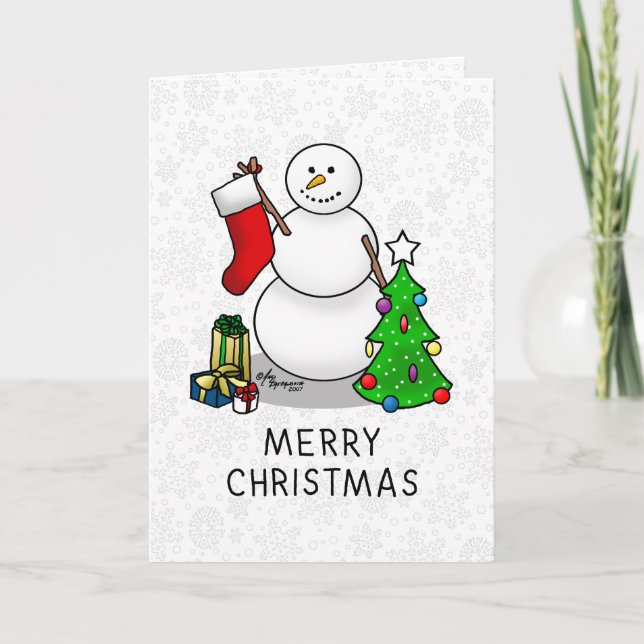 Cartão Feliz Natal 2 Árvore de Neve (Frente)
