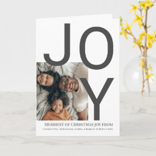 Cartão Feliz Natal Alegria Foto Personalizada