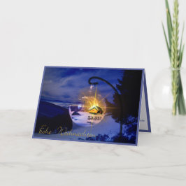 Cartão Feliz Natal Alemão de Natal Personalize