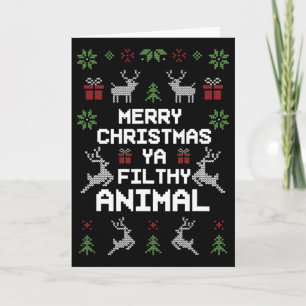 Cartão Feliz Natal Animal Imundo Já
