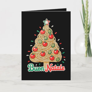 Cartão Feliz Natal Árvore de Natal de Massa Italiana