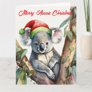 Cartão Feliz Natal Australiano Coala