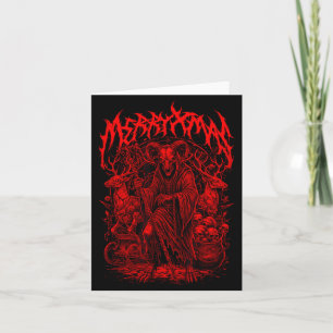Cartão Feliz Natal Banda Heavy Metal Paródia Death Metal