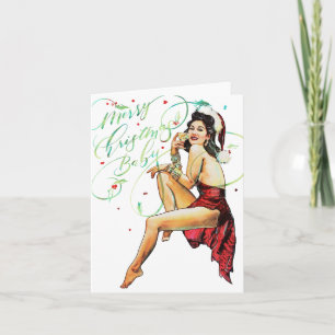 Cartão Feliz Natal Bebê Folheto de Natal