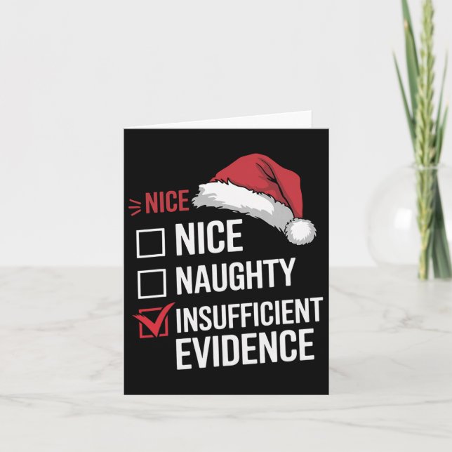 Cartão Feliz Natal, Bela Prova Insuficiente (Frente)