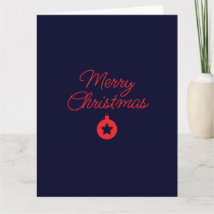 Cartão Feliz Natal Black Rock Blue Clássico Único