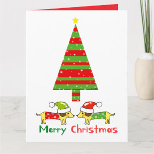 Cartão Feliz Natal (cães Papais noeis)