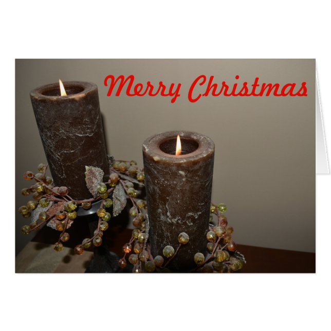 Cartão Feliz Natal, carta (Frente Horizontal)