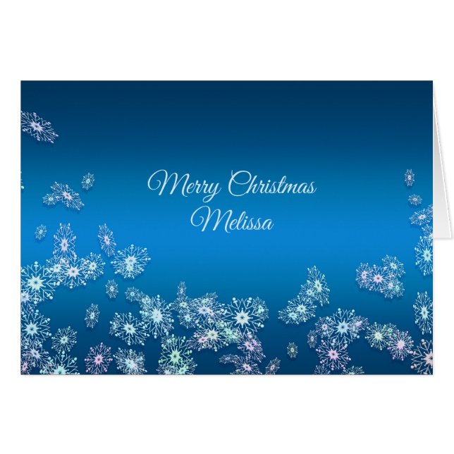 Cartão Feliz Natal. Cartão. Nome (Frente Horizontal)