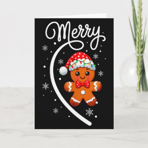Cartão Feliz Natal Casal Biscoito de Natal Pijama de Nata