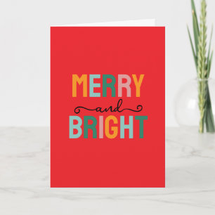 Cartão Feliz Natal Clássico Único Minimalista Simples
