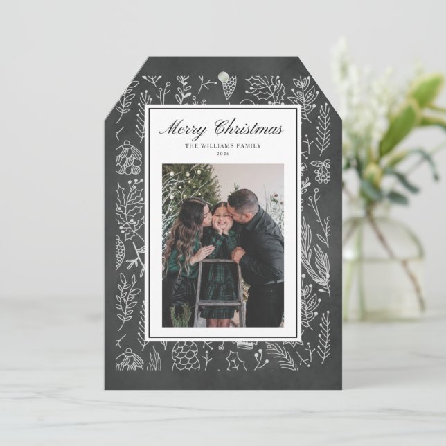 Cartão Feliz Natal com a Família Wilson 2026 Saudação (Em pé/Frente)