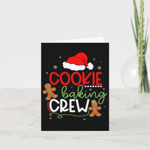 Cartão Feliz Natal Cookie Baking Crew Ginger Papais noeis