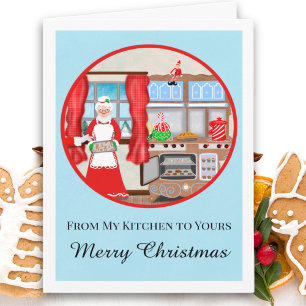 Cartão Feliz Natal Cozinha da Sra. Claus