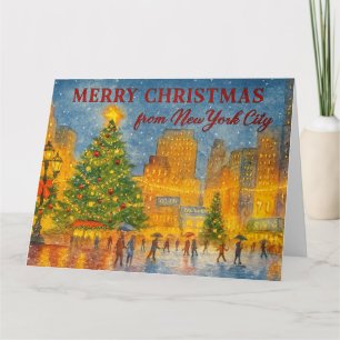 Cartão Feliz Natal da Cidade de Nova York