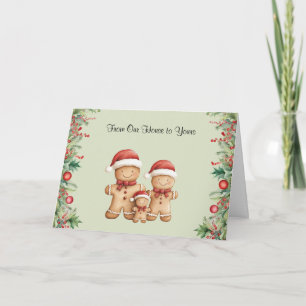 Cartão Feliz Natal da Família Cookie Gingercake