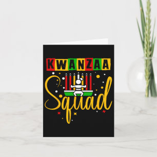 Cartão Feliz Natal da Família Quadrada de Kwanza Feliz Af