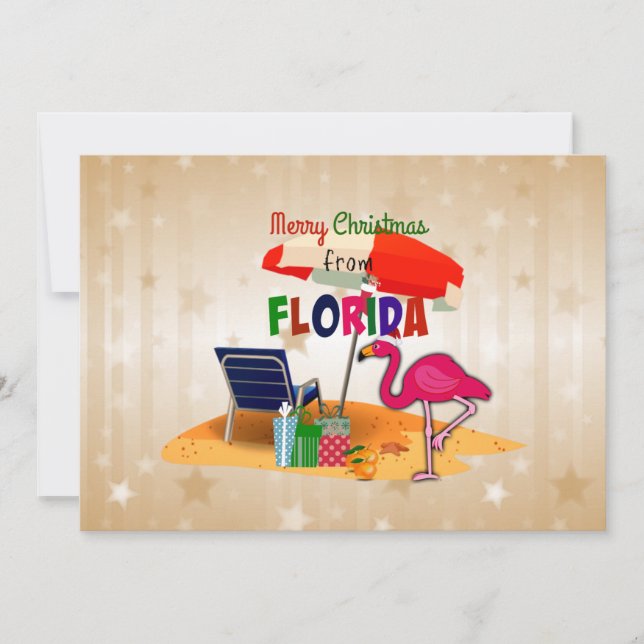 Cartão Feliz Natal da Flórida (Frente)