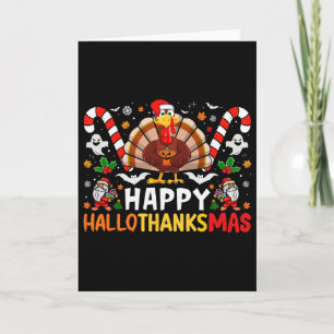 Cartão Feliz Natal de Ação de Graças de Halloween HalloOb