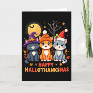Cartão Feliz Natal de Ação de Graças de Halloween HalloOb
